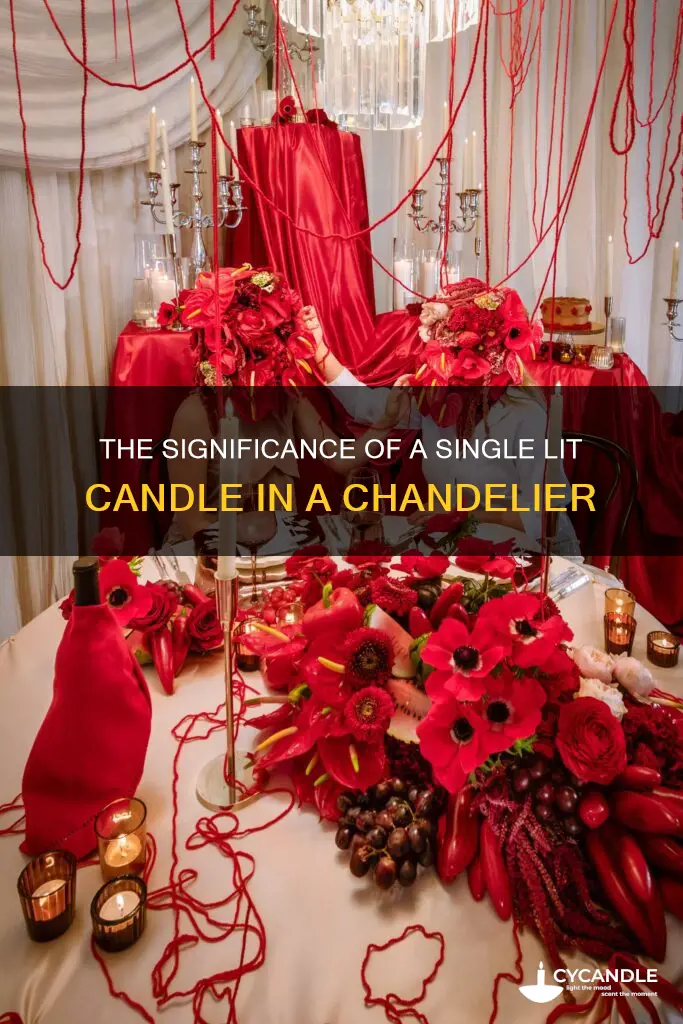 what does a one candle lit in a chandelier ean