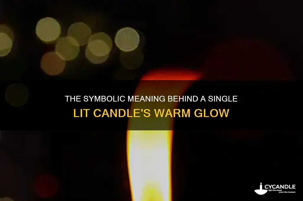 what does a one candle lit means