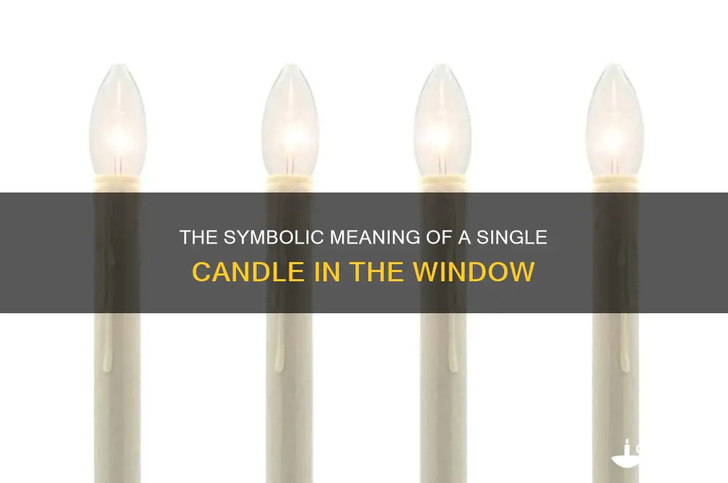 what does a single candle in a window mean