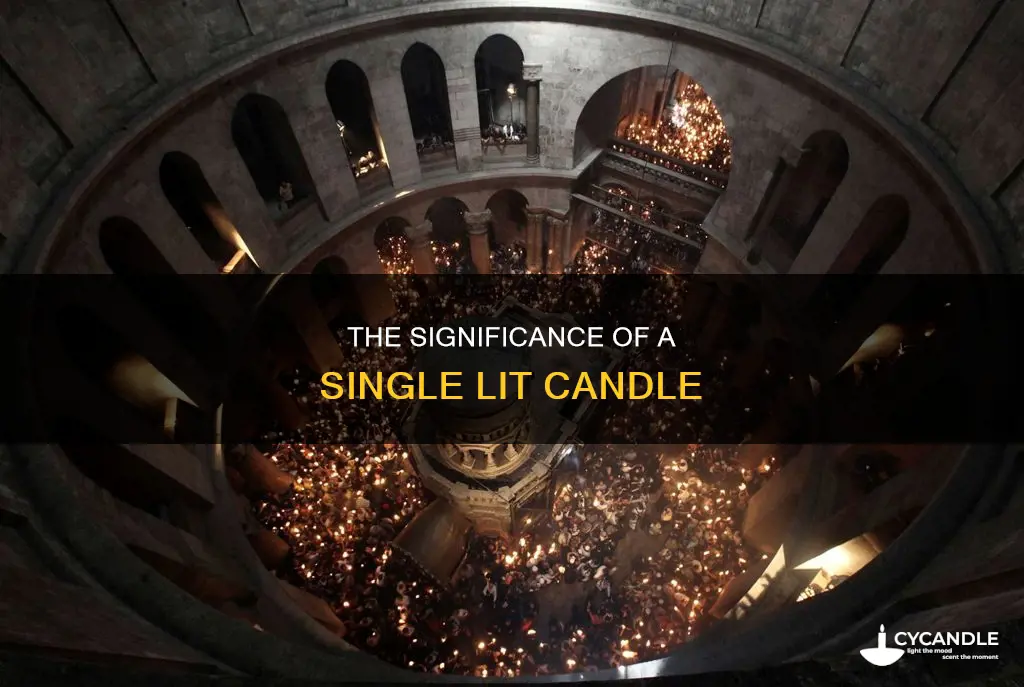 what does a single lit candle represent