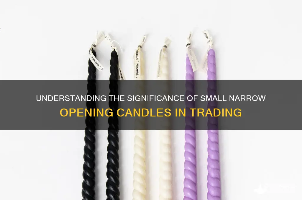 what does a small narrow opening candle mean