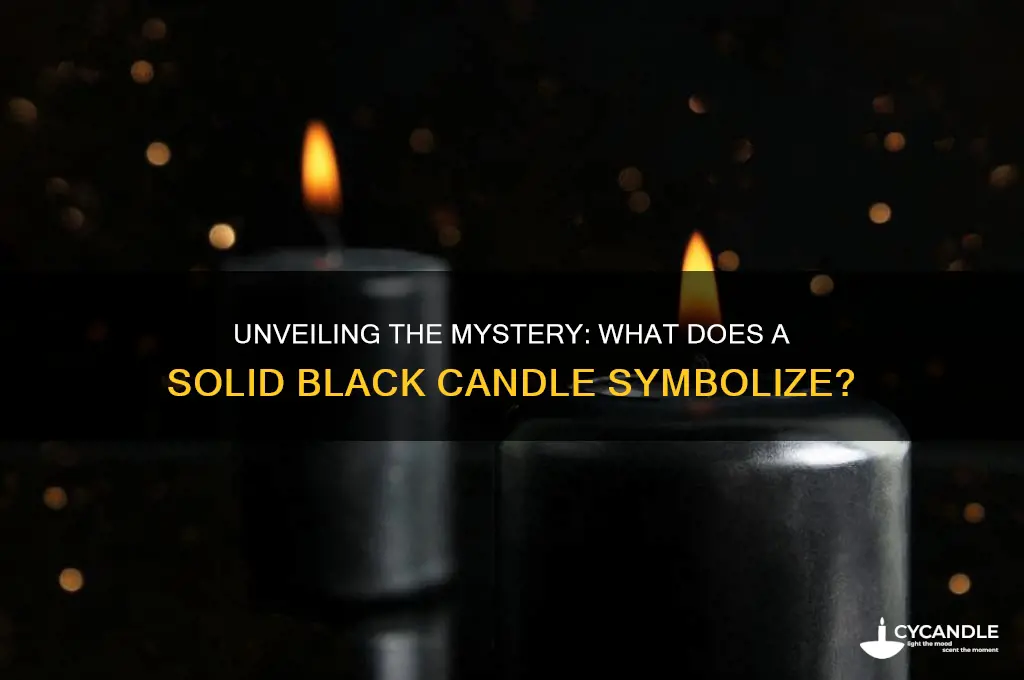 what does a solid black candle mean