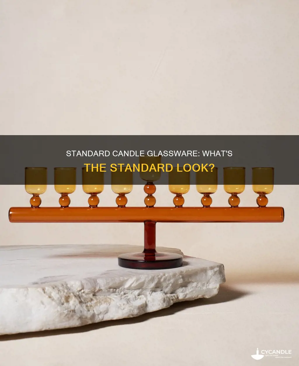 what does a standard candle glass cup look like