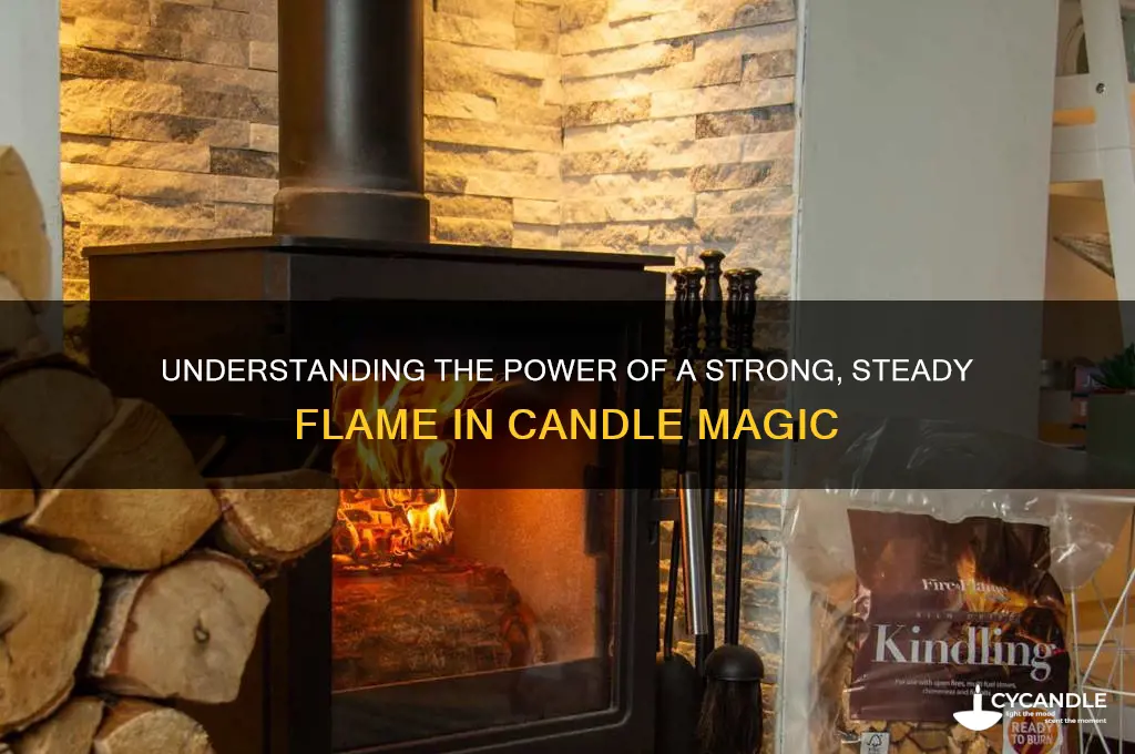 what does a strong steady flame mean candle magic