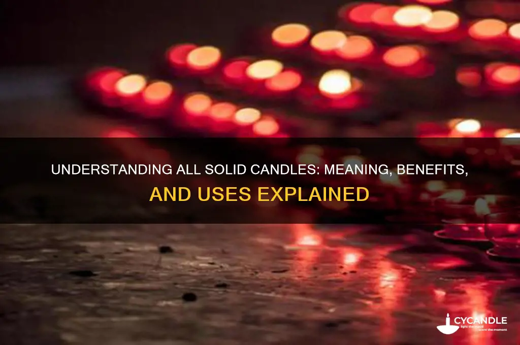 what does all solid candles mean