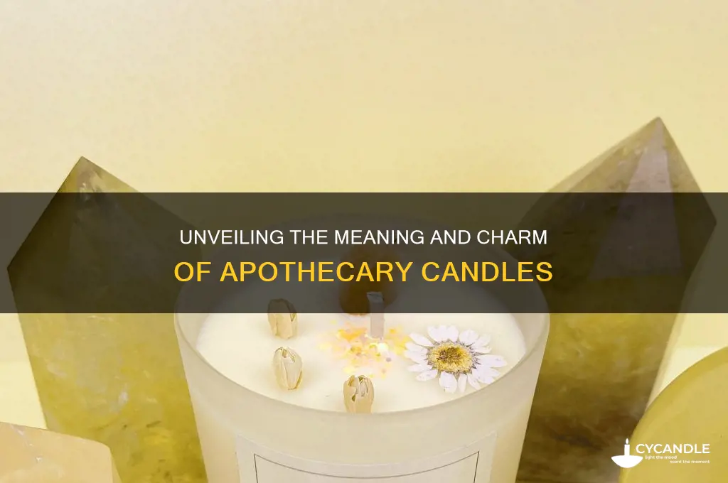 what does apothecary candles mean