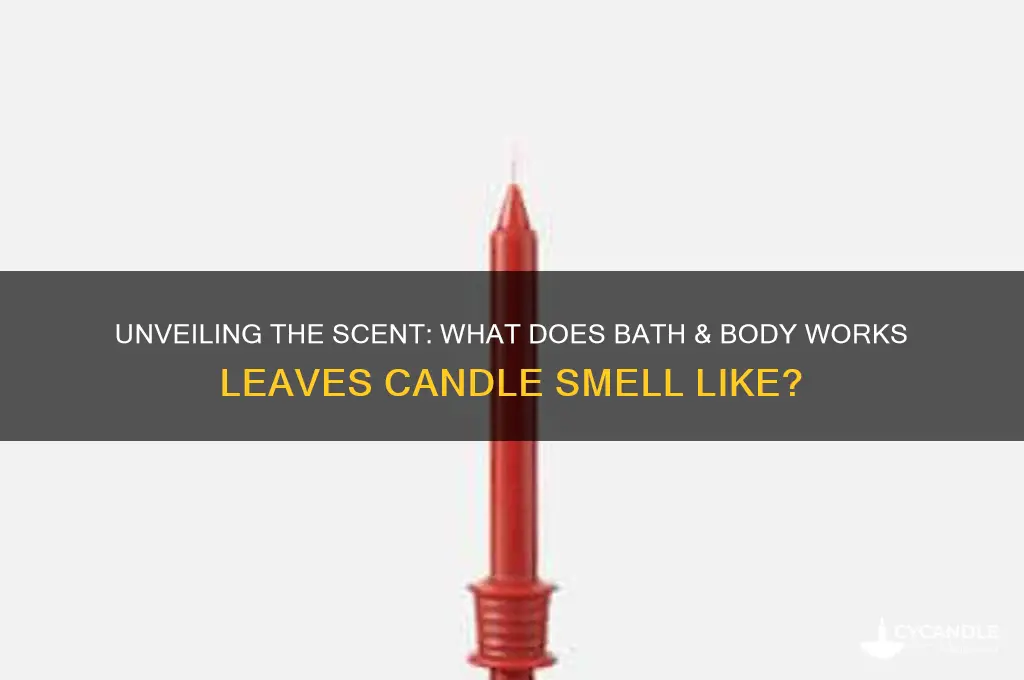 what does bath and body works leaves candle smell like