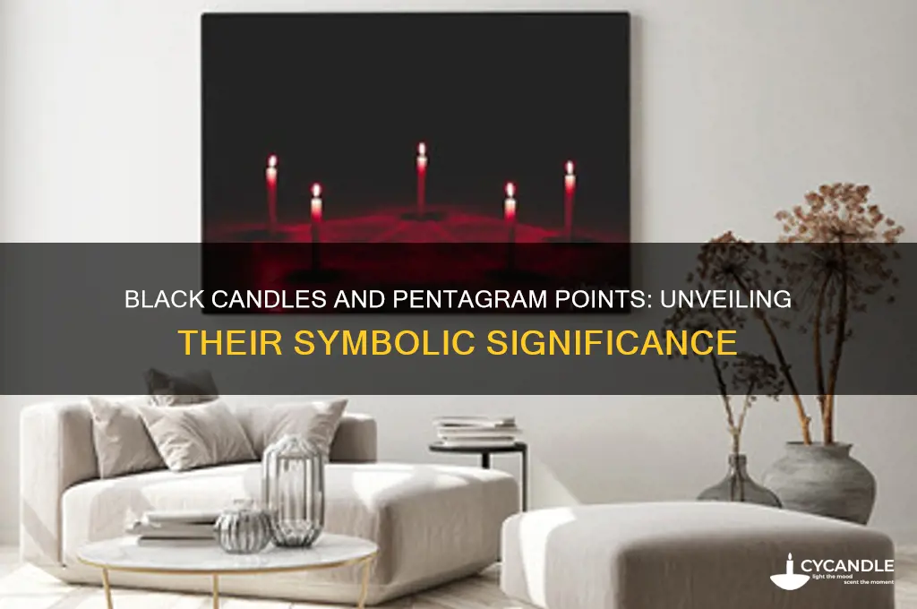 what does black candles and each point of pentaram mean