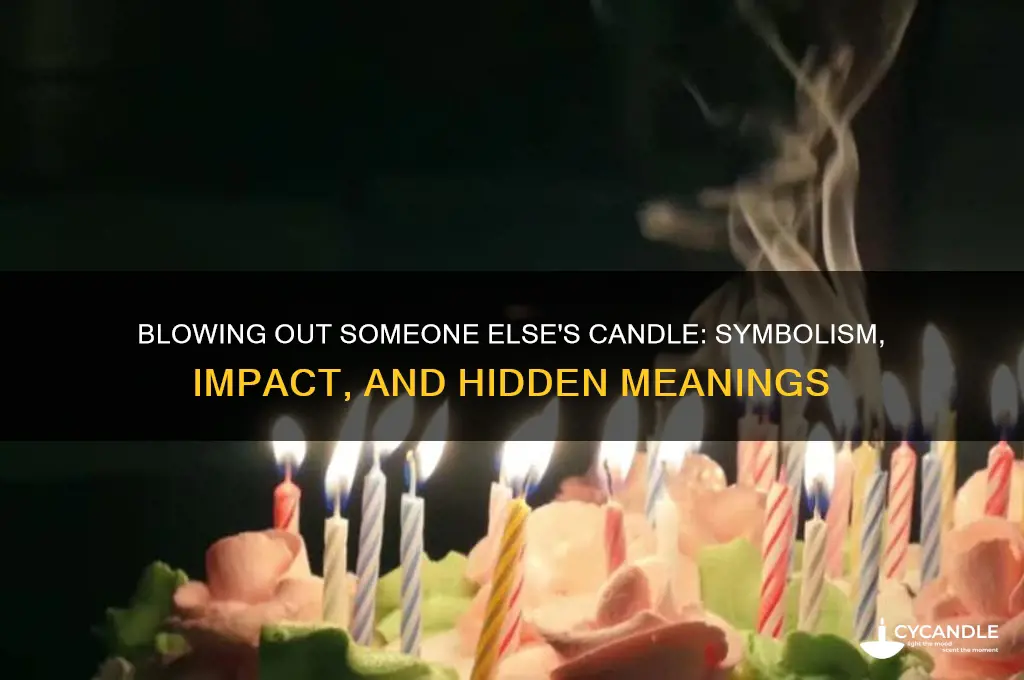 what does blowing out someone else