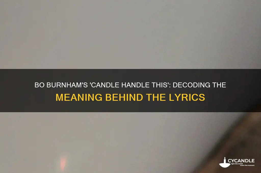 what does bo burnham mean with candle handle this