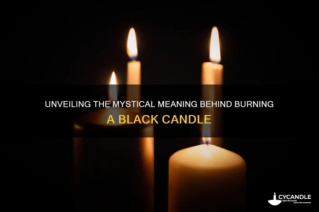 what does burning a black candle mean