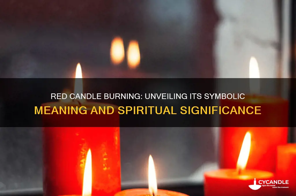 what does burning a red candle symbolize