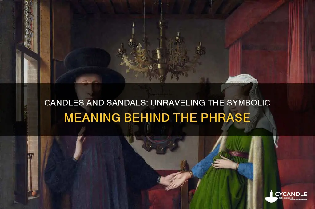 what does candles and sandals mean