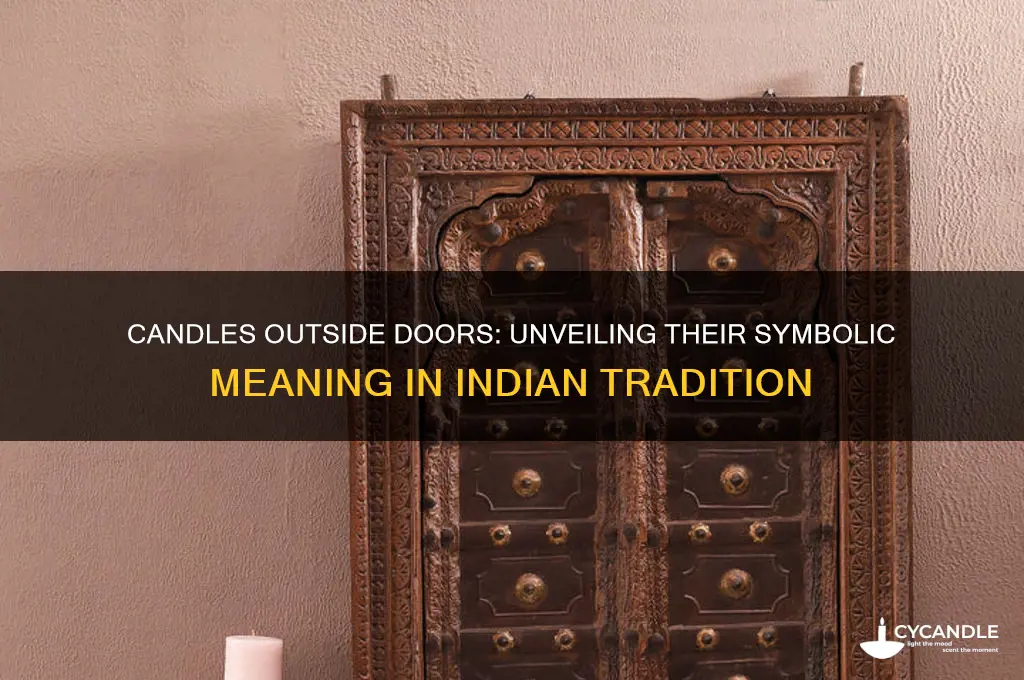 what does candles outsidea door mean in the indian tradition