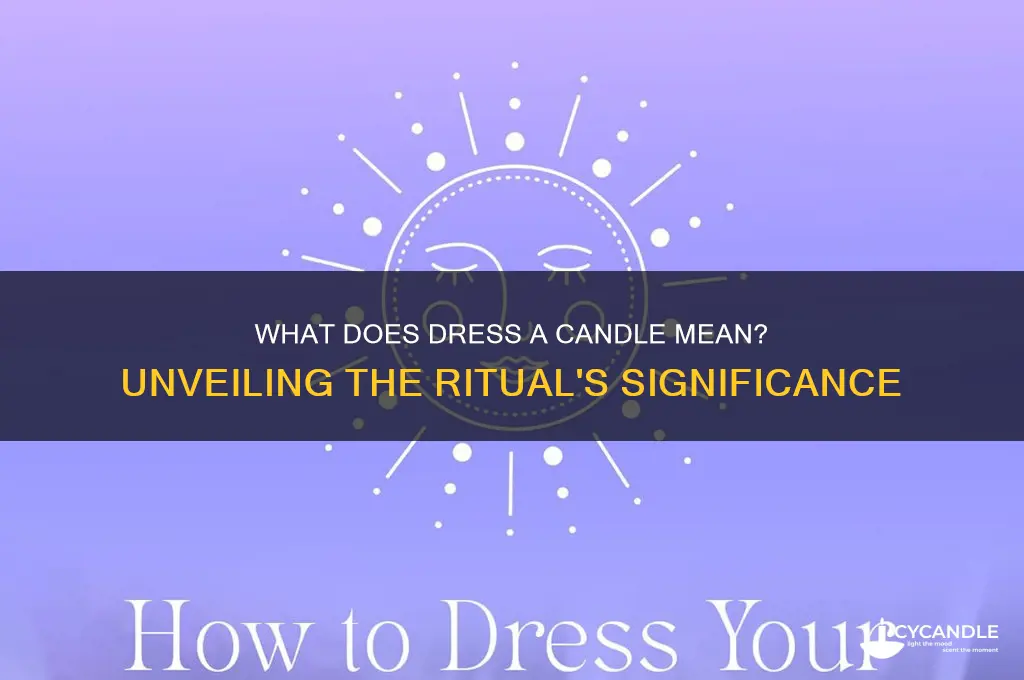 what does dress a candle mean