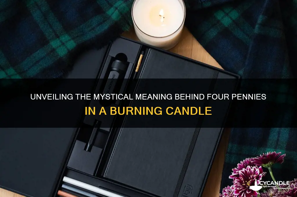 what does four pennies in a burning candle mean