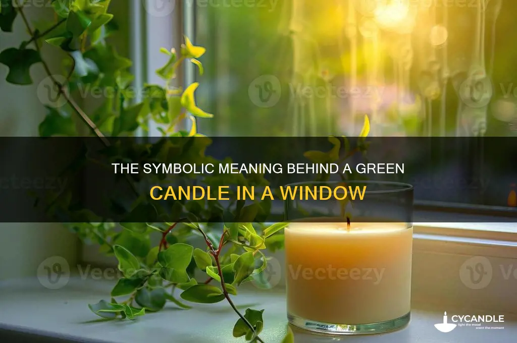 what does green candle in a window mean
