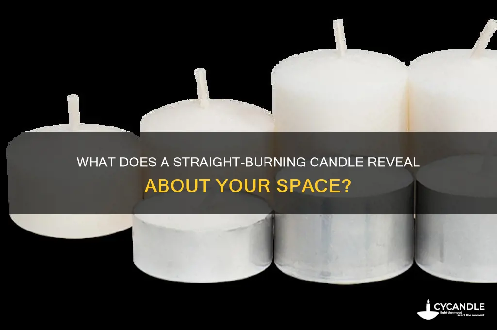 what does is mean when a candle burns straight