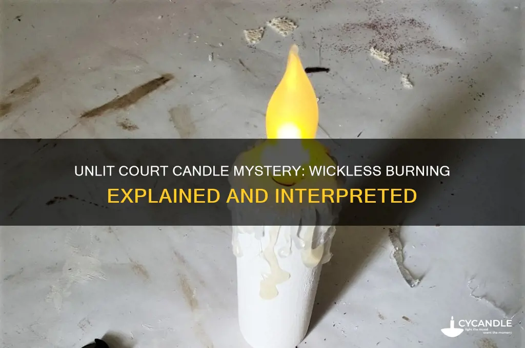 what does it mean a court candle burn without wick