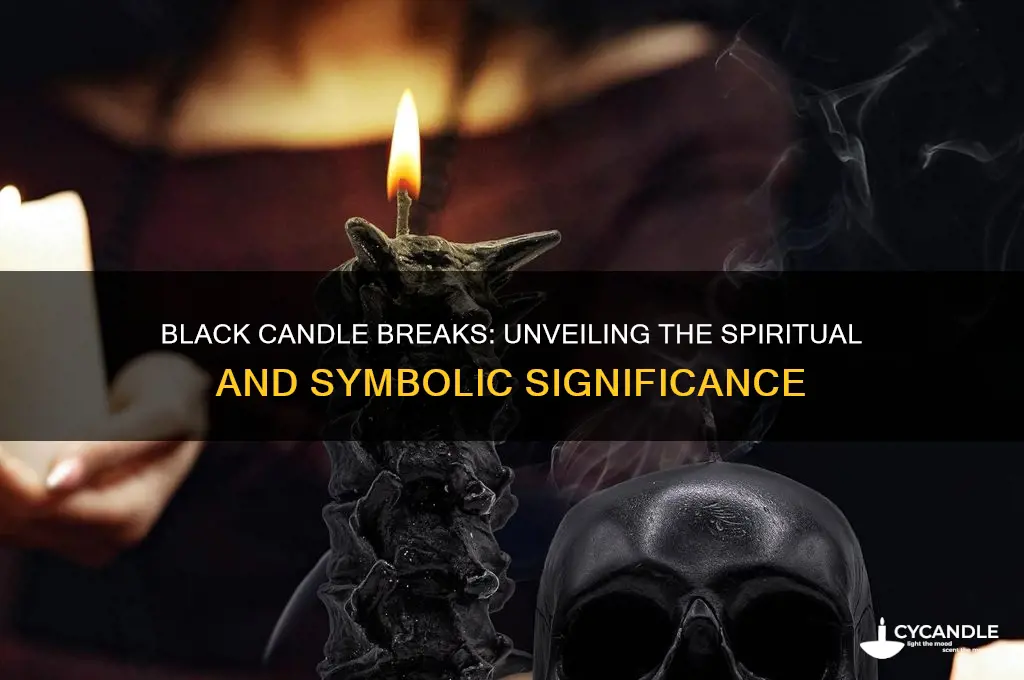 what does it mean if a black candle breaks