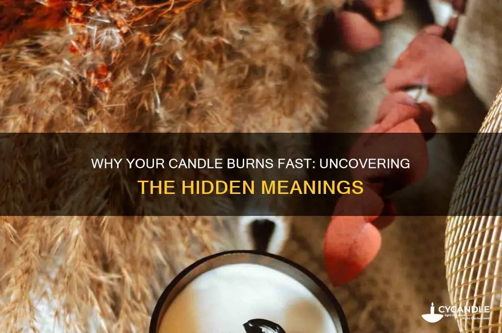 what does it mean if a candle burns fast