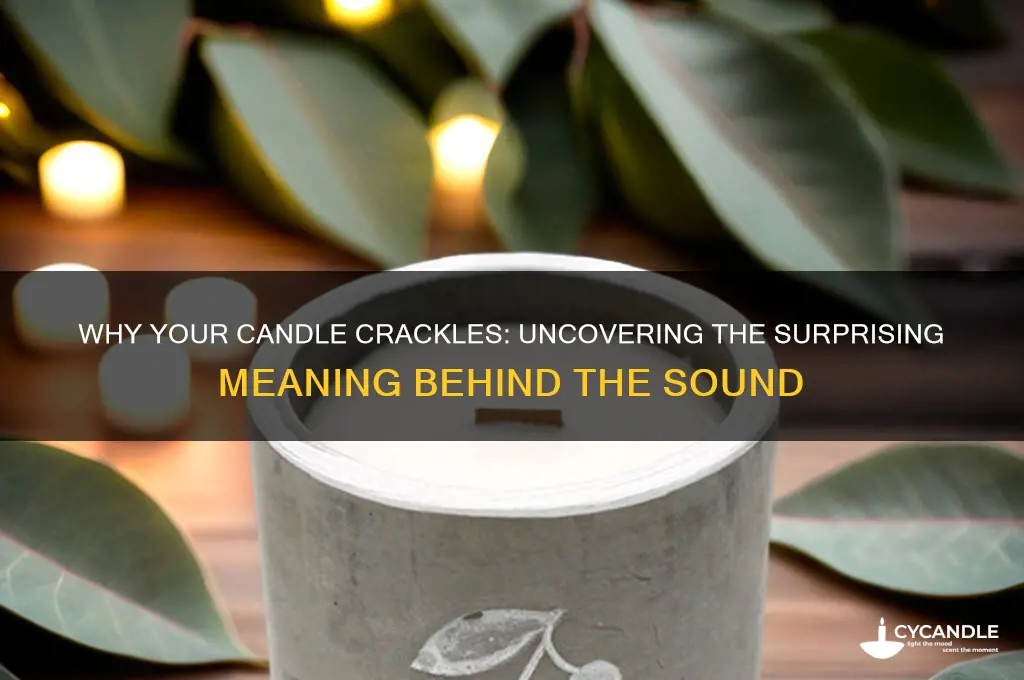 what does it mean if a candle crackles