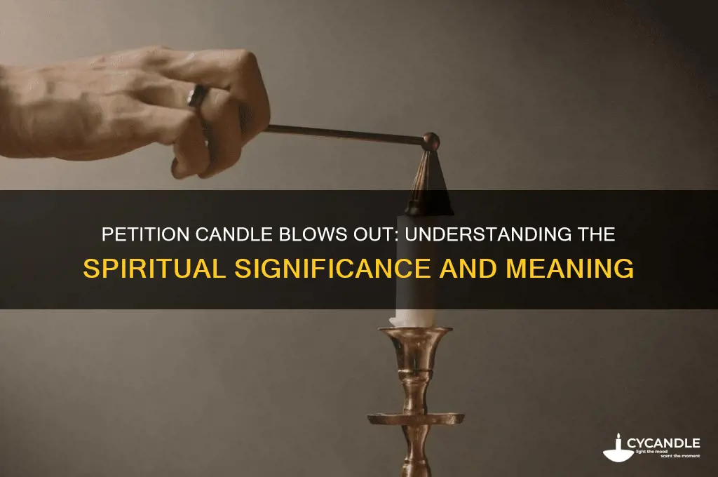 what does it mean if your petition candle blows out