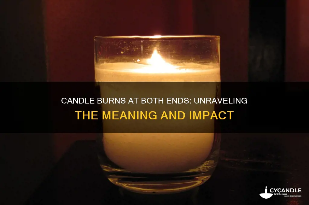 what does it mean my candle burns at both ends