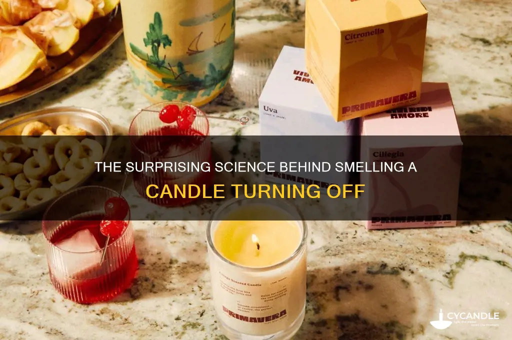 what does it mean to smell a candle turning off
