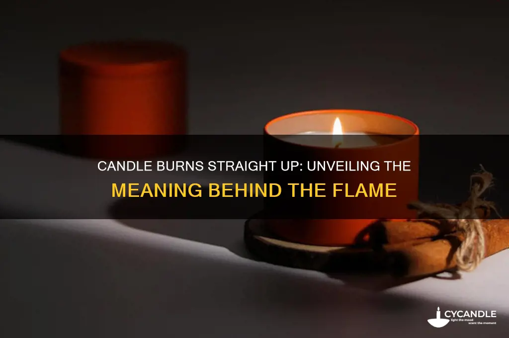 what does it mean when a candle burns straight up