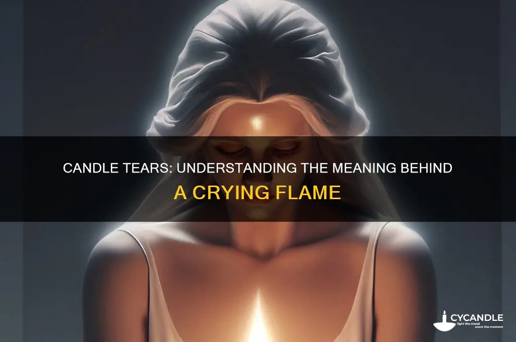 what does it mean when a candle cries