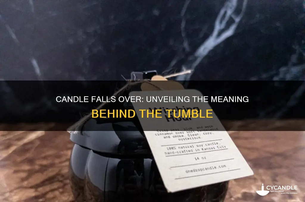 what does it mean when a candle falls over