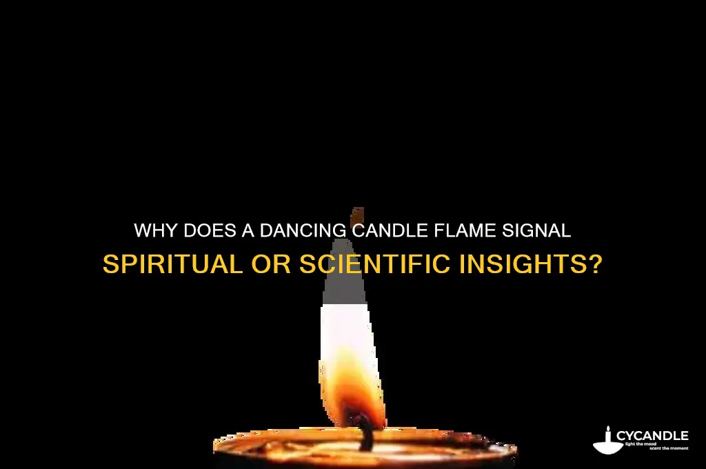 what does it mean when a candle fame is dancing