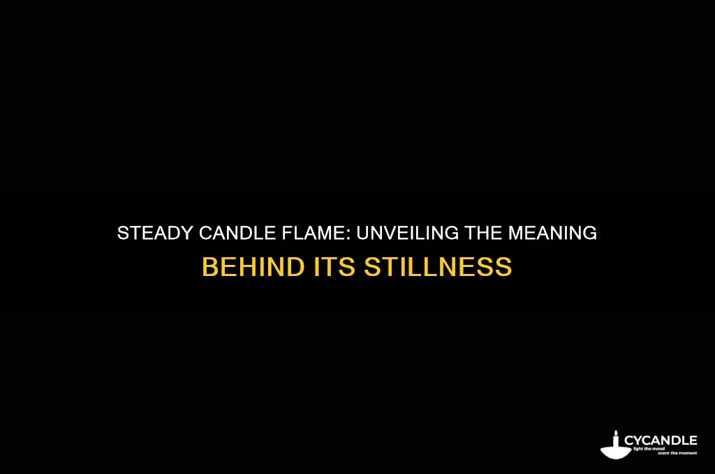 what does it mean when a candle flame stands still
