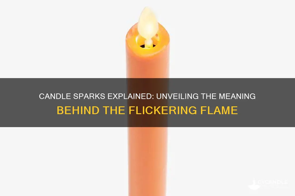 what does it mean when a candle sparks