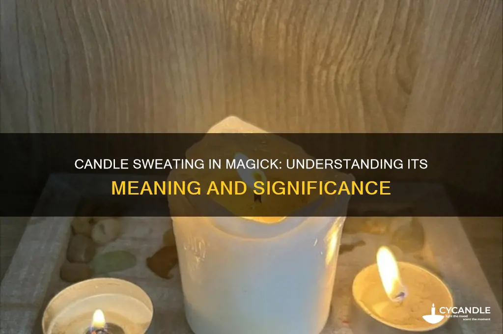 what does it mean when a candle sweats candle magick