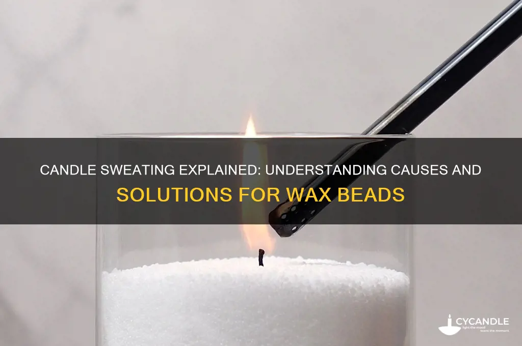 what does it mean when a candle sweats