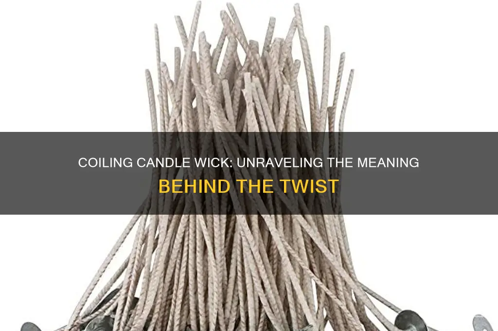 what does it mean when a candle wick coils