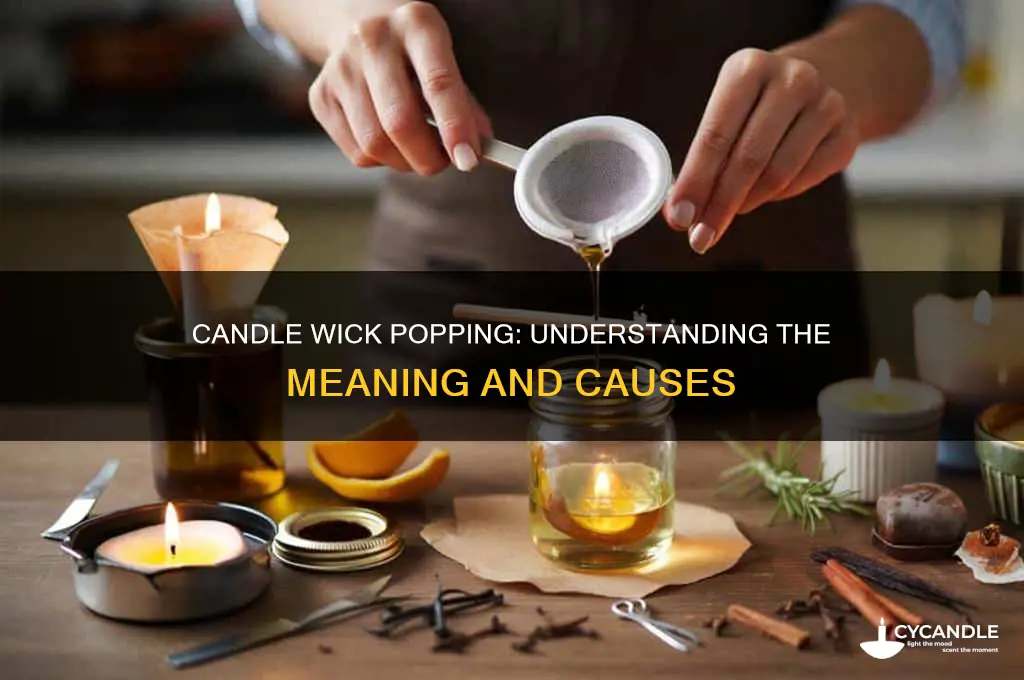 what does it mean when a candle wick pops