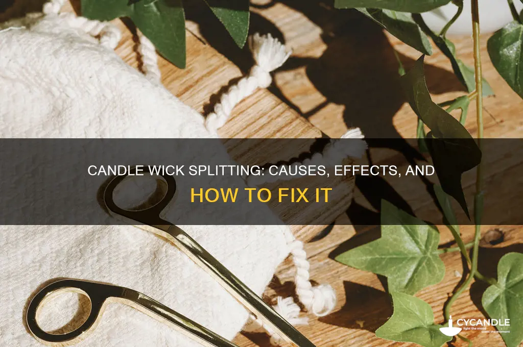 what does it mean when a candle wick splits