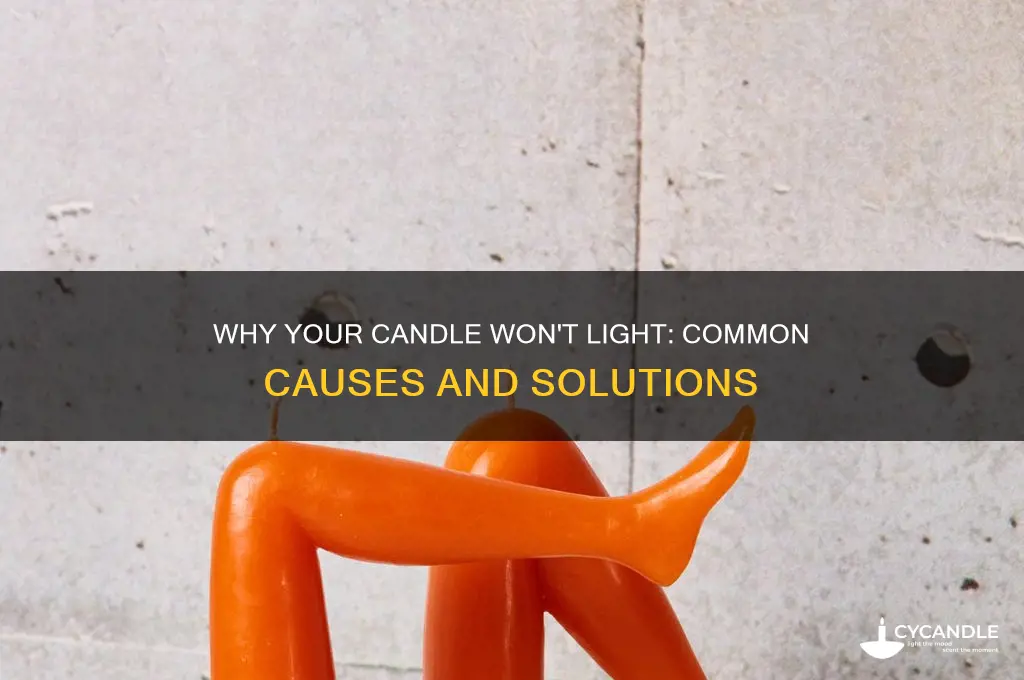 what does it mean when a candle won t light