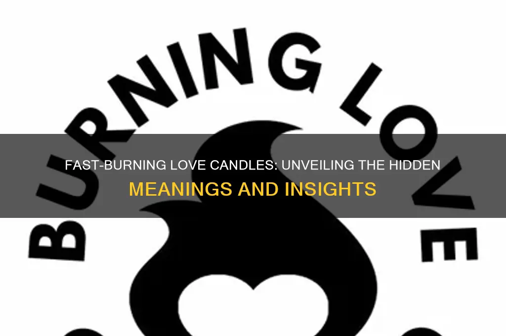 what does it mean when a love candle burns fast
