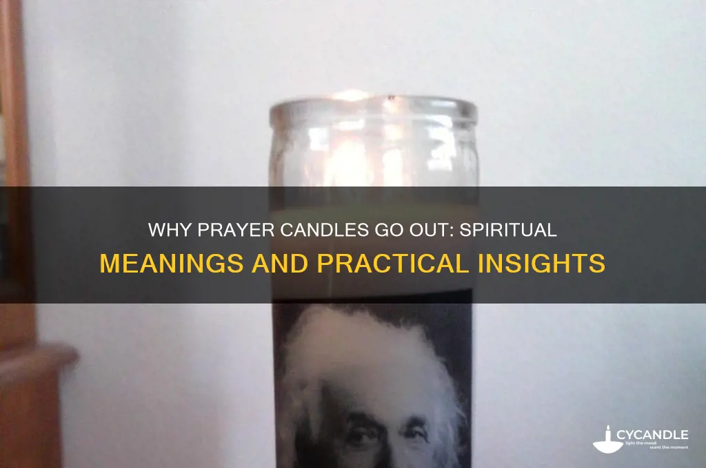 what does it mean when a prayer candle goes out