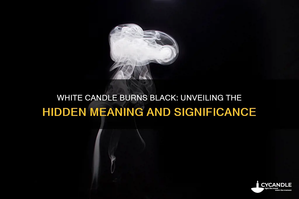 what does it mean when a white candle burns black