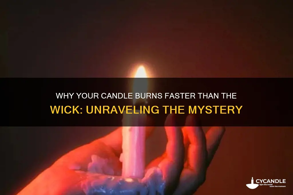 what does it mean when candle burns faster than wick