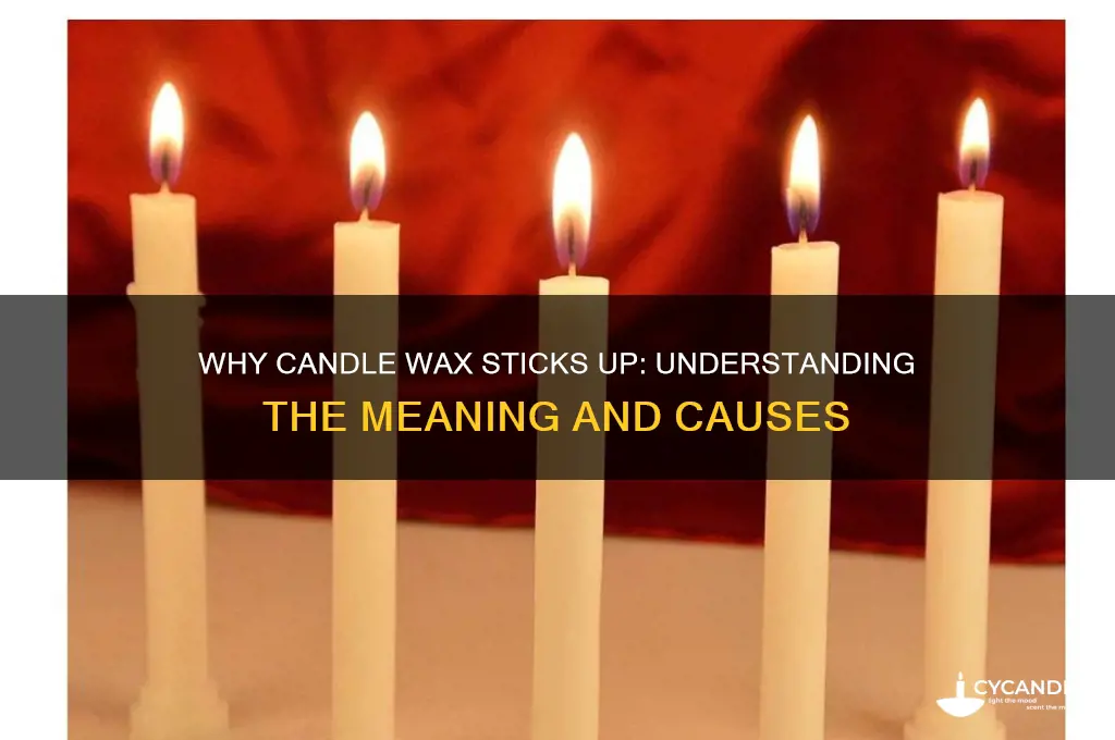 what does it mean when candle wax sticks up