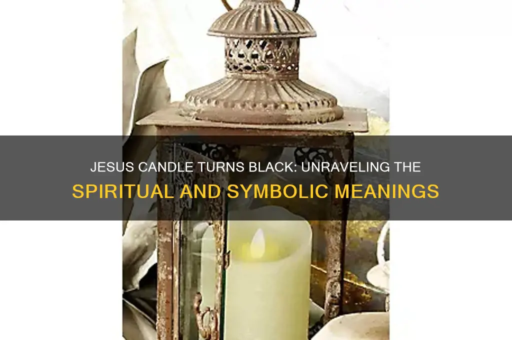 what does it mean when jesus candle turns black