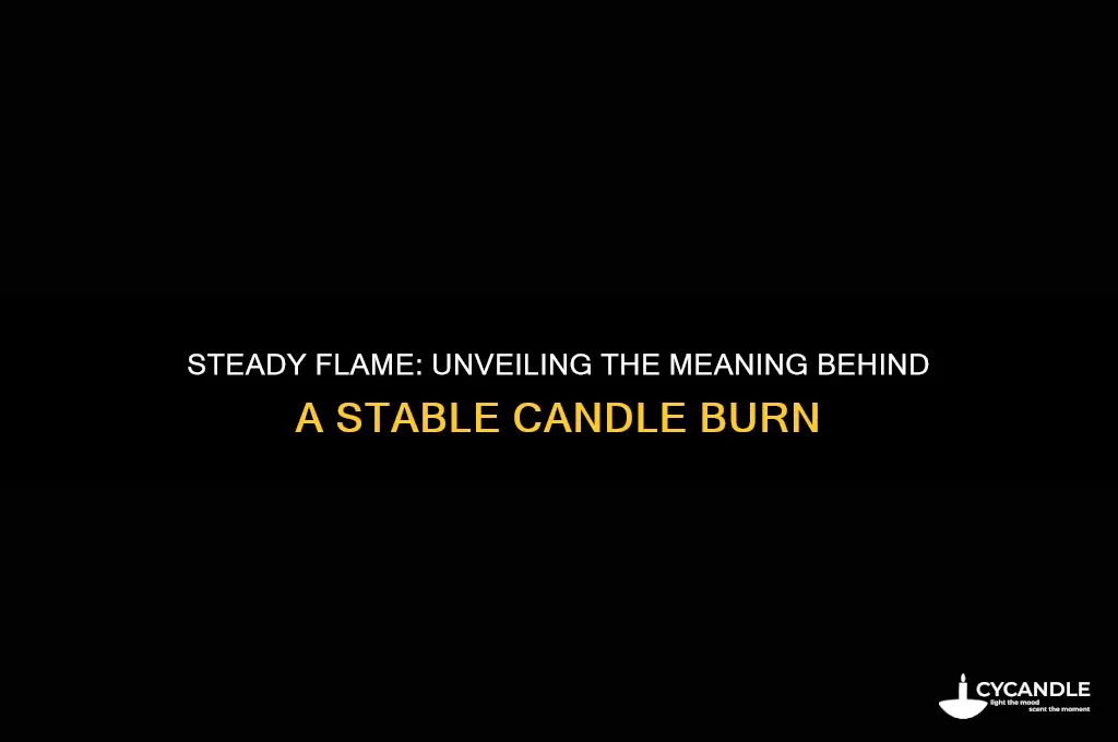 what does it mean when the candle is steady