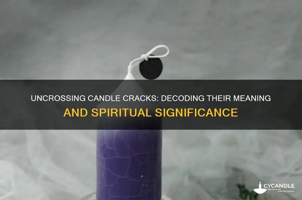 what does it mean when uncrossing candle cracks