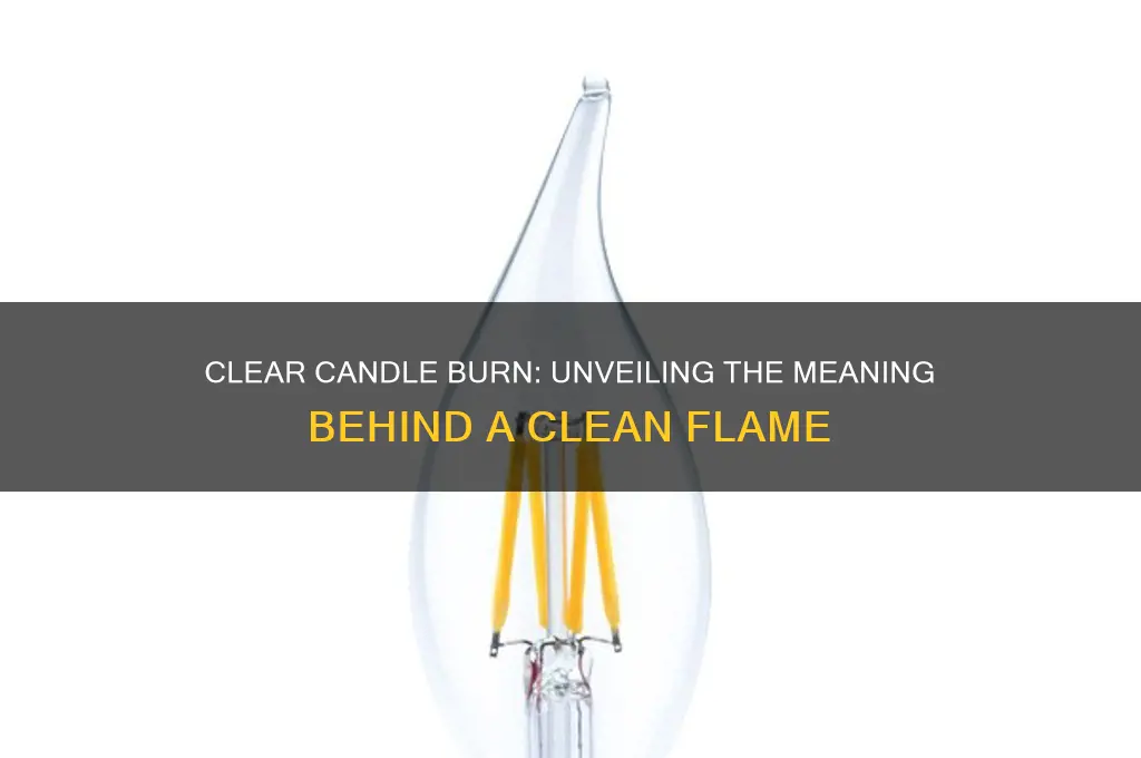 what does it mean when your candle burns clear